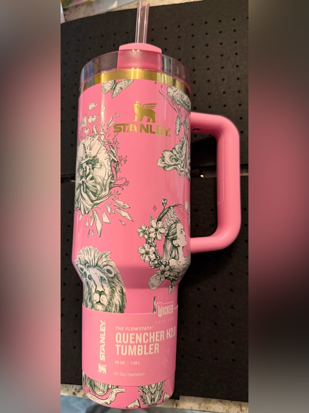 Stanley Pink Floral Quencher H2.0 Tumbler with Handle